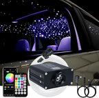 AKEPO Small Size 16W APP Twinkle Fiber Optic Lights, 650pcs 9.8ft/3m 0.03in Optical Fiber Music Activated Star Ceiling Light Kit for Car Truck Starlight Headliner/Home