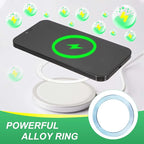 PATIKIL Universal CD Stripe Magnetic Adapter Ring, 4 Pcs Ultra-Thin Sticker Ring Adhesive Nickel-Iron Alloy for Phone Cases Holder Wireless Charging Car Mount Kit, Light Blue
