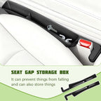 2PCS Car Seat Gap Filler Organizer, Seat Side Gap Organizer for Phone Keys Cards, Multifunctional Automotive Interior Storage Accessories, Universal for SUV Truck Sedan (Black)