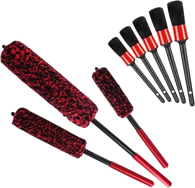 Multifunctional Tire Wheel Detailing Brush Set - Easy Car Wash Tools for Rims and Tires(Full Brush Set)