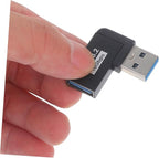 2pcs USB Male to Female Angled Adapter Upward Bending Connector for Laptops High Hardness USB Extender with Space-Saving Design Compatible with Various Devices