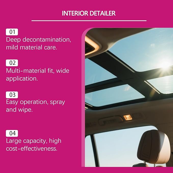 Car Interior Cleaner By, Convenient to Use, Fits All Car Interior Materials(3set)