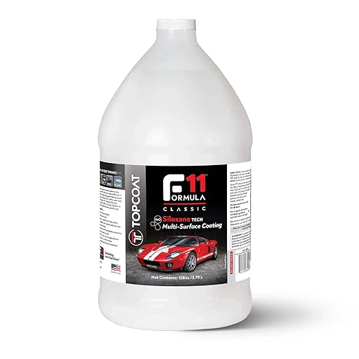 TopCoat F11 Polish & Sealer for Cars, Motorcycles and More – Water-Based Alternative to Ceramic Car Wax - 1 Gallon F11 Top Coat Bottle