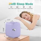 CROWNFUL Mini Fridge, 4 Liter/6 Can Portable Cooler and Warmer Personal Refrigerator for Skin Care, Cosmetics, Beverage, Food,Great for Bedroom, Office, Car, Dorm(Purple)