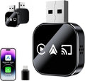 Wireless Carplay Mirror Link Adapter for Apple,3 in 1 Bluetooth Mirroring iOS Phone to Car Screen Adapter 2026 Wired to Wireless Portable USB Car Play Screen Connector for Android to Watch Movies