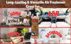 Leather Scent Air Freshener & Odor Eliminator, Premium Long-Lasting Fresh Leather Smell for Cars, Trucks, SUVs, RVs & More, Nonstaining - 16 fl oz