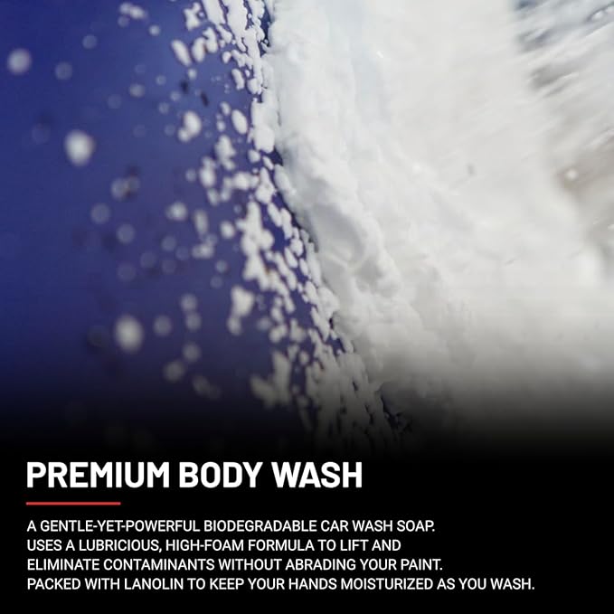 Dr. Beasley's Premium Body Wash for Autos 12 fl oz - Leaves a Brilliant Shine, pH Balanced Formula, Foams Thick, Prevents Scratches, Won't Dry Hands, Biodegradable