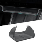 Under Screen Storage Compatible with 2025 2026 New Tesla Model Y Juniper & Model 3 Highland Center Console Organizer Tray Hidden Compartment Hanging Box Interior Accessories - ABS, Black