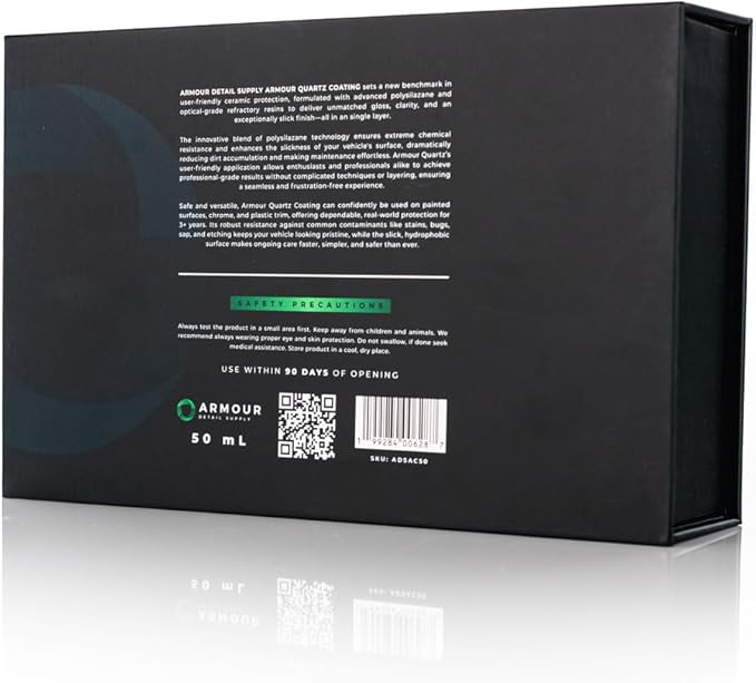 Armour Detail Supply - Armour Quartz Coating - Chemical & Scratch Resistant Coating for Cars, Chrome & Plastic Trim - 50ml