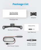 AUTO-VOX OEM Backup Camera: HD Quality 6 LED Night Vision, IP69K WaterProof Wide Angle Reverse Rear View Camera, One Click Switchable 6 Video Formats Back Up Camera for Car,Vehicle,Pickup,Truck,SUV,RV