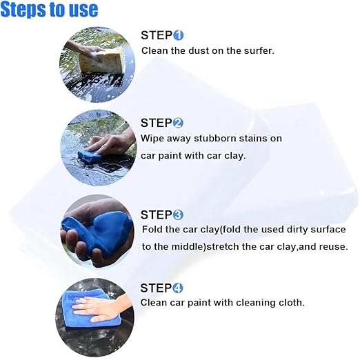 Car Clay Bar Auto Detailing Kit - 4 Pack X 100g Magic Clay Bar Cleaning with Easy Wash The