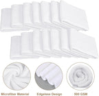 Shimeyao 30 Pcs Edgeless Microfiber Plush Towels for Cars Detailing Drying Wash Polishing Absorbent Cleaning Cloths, 500 GSM (16 x 16 Inch,White)