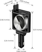 2026 MimAuto 4 in 1 Retractable Car Charger, Car Charger USB C Fast Charger, Car Phone Charger for iPhone 17/16/15/14/13, Samsungs, Tablets, Dash cams. Black Car Accessories for Men Women