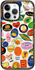 CASETiFY Impact Case for iPhone 15 Pro Max [4X Military Grade Drop Tested / 8.2ft Drop Protection/Compatible with Magsafe] - Stickers Prints - Fruit Stickers - Clear Black