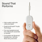 Twelve South AirFly Pro | Bluetooth Wireless Transmitter/Receiver Adapter for 2 Headphones, Audio Sharing, Compatible with 3.5mm aux Jack for Airplanes, TV, Gym, Stereo, and Travel, Gold