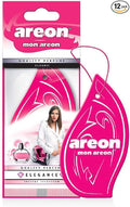 AREON MON MA05 Long Lasting Hanging Best Car Air Freshener Elegance Scent, 12 Pack
