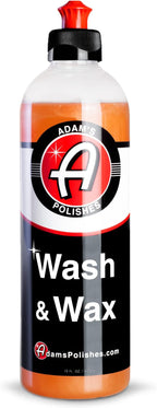 Adam's Polishes Wash & Wax - Car Wash Soap Infused with Pure Carnauba Car Wax Polymers | Car Cleaning Formula W/Paint Protection | Use in 5 Gallon Bucket Cannon Foam Gun & Car Detailing Brush Kit