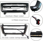 Car Inner Air Condition A/C Panel LED Lighting Ambient Light Trim Accessories For BMW 3 4 Series 3GT F30 F36 M3 M4 Center Control Two-color Atmosphere Lamp Panel Replacement Cover (Carbon fiber color)