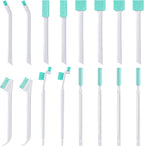 Lumkew Small Cleaning Brushes for Small Spaces, Tiny Household Cleaning Supplies Tools, Mini Crevice Cleaning Brush Scrub Narrow Corner Nook Track Grooves Bathroom Kitchen Home Detailing, 16 Pcs