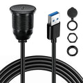 Single Port USB A 3.0 Male to USB C 3.0 Female Extension Cable,Flush Mount Waterproof Panel Cable for Car,Truck,Boat,Motorcycle Dashboard 3.3ft