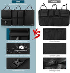 ORIENT FAMULAY Hanging Car Trunk Organizer with Cooler, Large Pockets, Zippers Detachable Seat Back Waterproof Car Storage Trunk Organizer for Jeeps, SUVs, Black