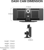 Portable CarPlay Screen for Car 10.26" HD IPS Touchscreen with 4K Dash Cam Front and Rear, 1080P Backup Camera Wireless Carplay & Android Auto Car Audio Receivers