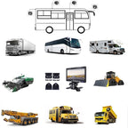 RV Backup Camera System- 7 Inch 4 Split Reversing Monitor, Night Vision, IP68 Waterproof, Parking Monitoring, Hard-Wired Backup Camera for Trucks/Bus/Trailer/RV/Pickup