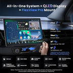 14.1" QLED Single DIN & Double DIN Android Car Stereo, AI Agent & AI Vision, FlexView Pro Display, 7.1.2-Ch Audio, 4V RCA, HDMI in, 4G LTE, 8G+128G, Wireless CP&AA, ADS Protocol, Car IoT Hub,X10G141E