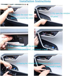 Door Bowl Light Fit for Toyota RAV4 2022 2023 2024 Inner Door Handle Accessories Bowl Shape LED Light Ambient Light Interior 4 pcs (Blue)
