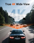 4K Dash Cam Front,Built-in 5G WiFi,64GB Card Included, Dash Camera for Cars, Mini 1.5" IPS Screen Dashcam with App Control,Super Night Vision, Loop Recording, G-Sensor, 24 Hours Parking Monitor