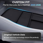 Lower Center Console Organizer Storage Tray for Mercedes Benz EQS 450+ 400 580 AMG SUV/EQE 350 350+ 500, Interior Accessories Insert Storage Tray for 2026 2025 2024 2023 EQS/EQE, Black
