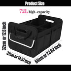 titiyiof Trunk Organizer For Suv & Sedan,Car Organizers and Storage, Waterproof Collapsible & Adjustable Straps,70L Sturdy Car Organization for Car Accessories, Tools,Sundries (Black B, Large-A)