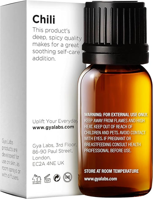 100% Pure Chili Essential Oil - 0.34 Fl Oz - Chili Oil for Hair, Skin, Diffuser, Aromatherapy & DIY Candle Making Scent