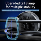 Car Mount Charger 15W Magnetic Phone Holder with Type-C Retractable Cable and RGB Light, Mag Wireless Charging Phone Mount for Air Vent Compatible with iPhone, Samsung, All Smartphones (Gray)