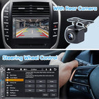 SJoyBring Double Din Car Stereo with Dash Cam, Wireless Apple CarPlay & Android Auto, 240W 4.2CHN, 7" Touchscreen, SWC, Bluetooth, FM/AM Car Radio, 2 Subwoofers Outputs, Backup Camera