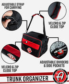 Adam's Polishes Foldable Trunk Organizer Bag - Car Box Organizer Storage For Detailing Products, Accessories, Cleaners, Air Fresheners, Microfiber Towels & More