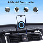 DIAMOOKY Metal Magnetic Phone Mount for Toyota 4Runner 2024 2023 2022 2021 2020-2010 5th Gen 4runner Accessories Dash Cell Phone Holder Adjustable Phone Stand Fit for All Smartphone