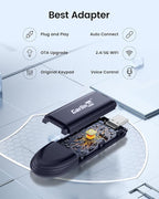 Carlinkit Mini SE Pro Wireless Adapter for OEM Wired CarPlay & OEM Wired Android Auto,Compatible with iOS 10 & Android 10 and Above, Fast Connection, No Latency - Deep Blue