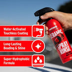 Mothers California Gold Ceramic Car Wash & Protection Bundle | pH Neutral, Super-Sudsy Car Shampoo, Water-Activated Touchless SiO2 Spray Coating, Water Beading with High Gloss Shine (2 Piece Bundle)