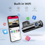D500 Smart Dash Cam for Cars, 4K Front Dash Cam with WiFi&GPS, 0.96" LCD Display Car Camera, Night Vision, WDR, Parking Mode, Loop Recording, G-Sensor, 150° Wide Angle