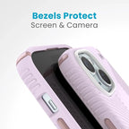Speck Presidio2 Grip Soft Pink iPhone 15 Case - MagSafe Compatible with iPhone 14 & 13 - Slim 6.1 inch Case