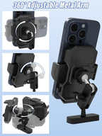 Magnetic Phone Holder for Tractor, Upgraded N56 Strong Magnet Cell Phone Mount with Adjustable Metal Arm, 360° Rotatable, One-Button Release for 4-7" iPhone/Galaxy/Android Cellphone