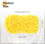 HARFINGTON Car Wash Sponge 8.7" x 4.3" Chenille Microfiber Mitt Scratch-Free Absorbent Scour Scrubber Cleaning Sponge for Washing Detailing on Cars, Trucks, SUV, Boats, RVs, Yellow