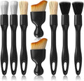 8 Pcs Car Detailing Brush Set, Soft Bristle Cleaning Brushes for Interior and Exterior Care, 4 Versatile Brushes Designed for Dashboards, Vents, Wheels, Tires, and Precision Detailing
