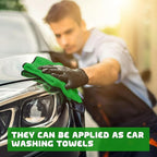 Tallew 50 Pcs Microfiber Towels:16"x16" Microfiber Drying Towels Bulk Micro Fiber Car Cleaning Cloth for Cars Drying Washing Polishing Office Windows Cleaning Household Supplies (Green,Gray)