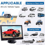 7-inch Backup Camera Ease-Setup for Cars: HD 1080P Touch Key Rear View Camera Real Time Image - Waterproof Reverse Camera for Van SUV Truck Y16