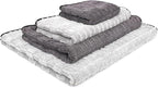 The Rag Company Gauntlet Car Drying Towel - 70/30 Korean Microfiber, Dries Faster Without Scratching, 900gsm, 30x36 inches, Ice Grey/Grey, Pack of 2