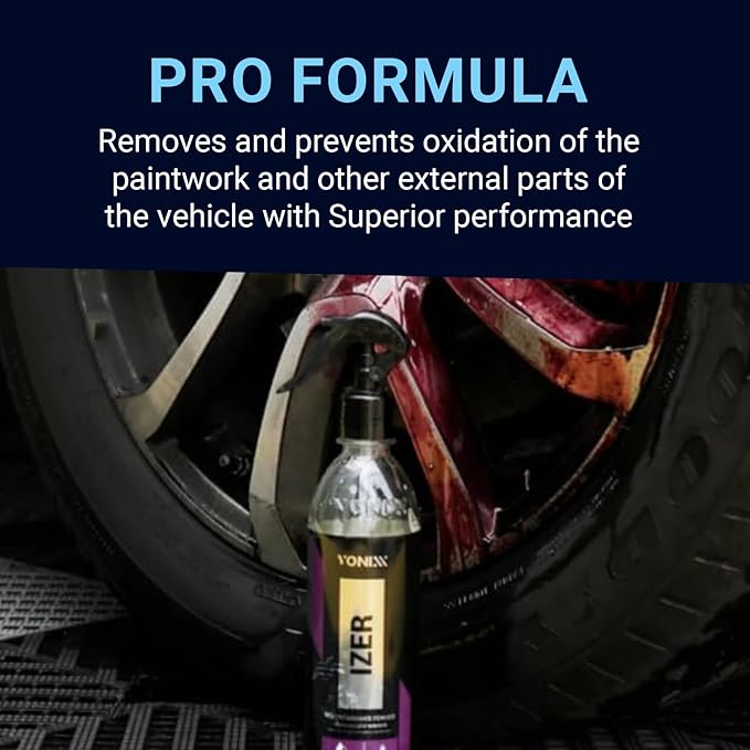 Vonixx Izer Iron Remover Spray | pH-Neutral, Non-Acidic Formula | Easy Application | Reduced Odor Formula | Keep Your Vehicle Looking Like New | Car detailing supplies | 16.9 fl oz (500 ml)