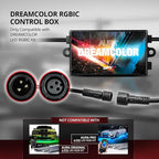 OPT7 Aura DreamColor Underglow Chasing Light Kit with APP & Remote Control, 4 PCS Flexible RGBIC LED Strips, 12V Neon Accent Underbody Lights for Car Truck RV, Multi Color Music Mode, Easter Gifts