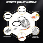 8-Pack Dual Color LED Watermelon Lights 3 Modes Amber White Steady & Alternating Strobe with Metal Bezel 12V 24V Side Marker Clearance Turn Signal Lights for Truck Trailer RV Off Road